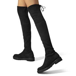 Stuart Weitzman Lowland Suede Thigh-High Boots, Size 7
